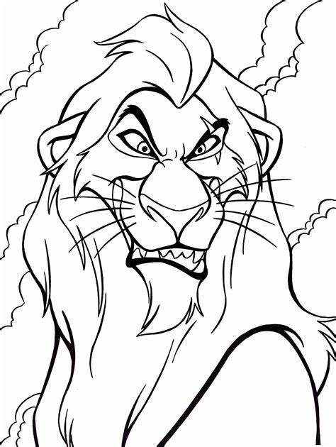 Coloriage Scar Roi Lion à imprimer