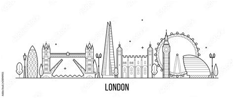 London skyline, England, UK city buildings vector Stock Vector | Adobe Stock