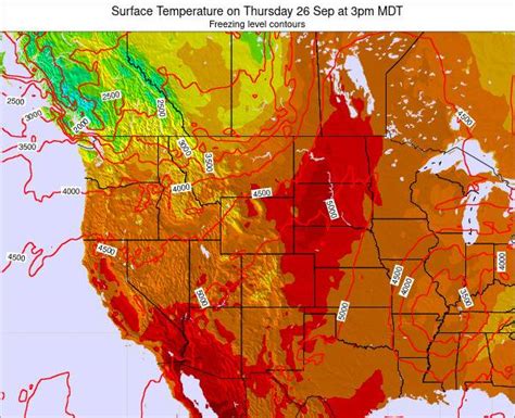 Wyoming Surface Temperature on Thursday 19 Oct at 3am MDT