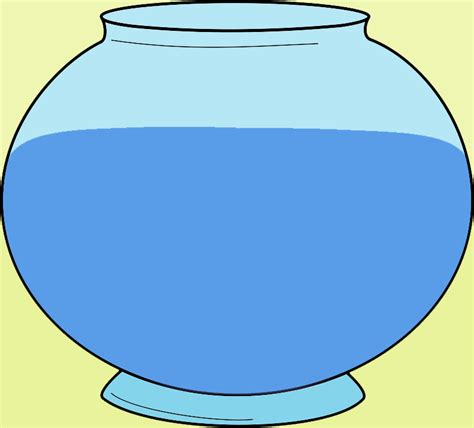 Empty fish bowl clipart