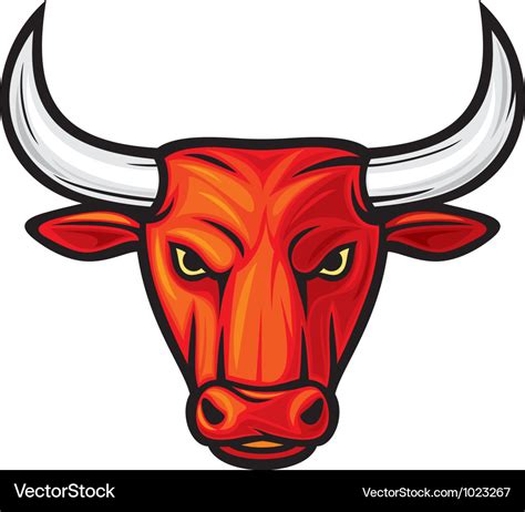 Bull head Royalty Free Vector Image - VectorStock