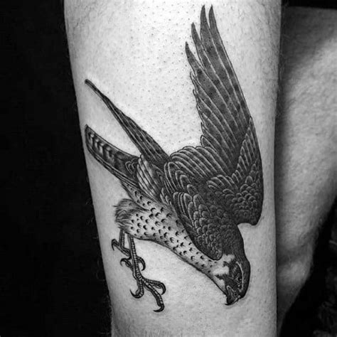 90 Falcon Tattoo Designs For Men - Winged Ink Ideas | Falcon tattoo ...