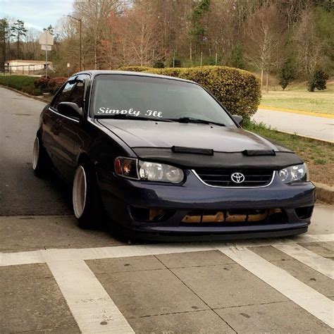 Stanced Corolla on Steelies with Front End Conversion