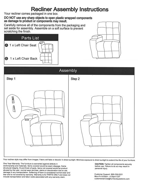 Reclining Sofa Assembly Instructions | www.resnooze.com