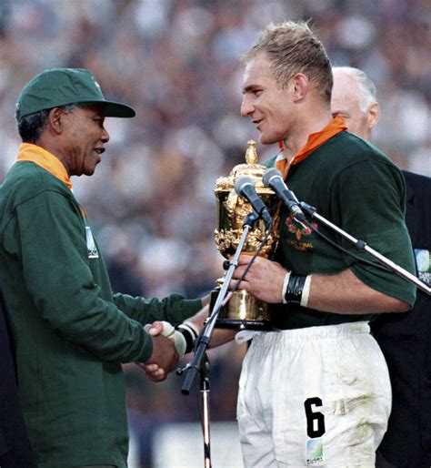 Rugby World Cup 1995: Madiba and Francois Pienaar give...