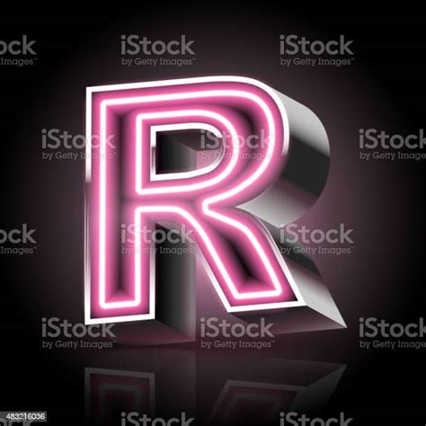 3d Pink Neon Light Letter R Stock Illustration - Download Image Now - Illuminated, Letter R ...