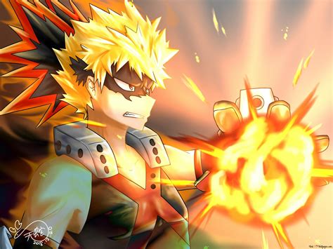 Katsuki Bakugo (Quirk:Explosion) - My Hero Academia HD wallpaper download