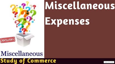 Class-11 Miscellaneous Expenses I #Miscellaneous I #Expenses I #class11 I #Commerce I Misc ...