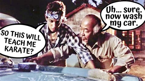 Mr. Miyagi: great life advice, terrible karate teacher | Fixing wax on wax off | True muscle ...