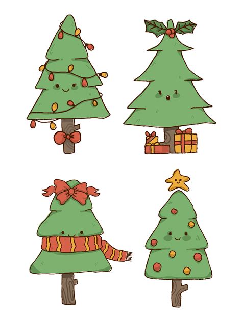 Christmas tree cute element design 684107 Vector Art at Vecteezy