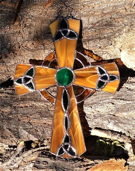 Celtic Cross Glows in Stained Glass in 2020 | Celtic designs, Celtic ...