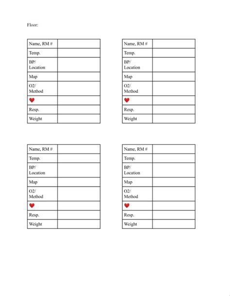 Vital Signs Chart Printable - Printable Word Searches