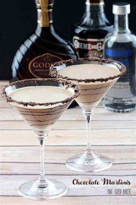 Delectable Chocolate Martinis • Pint Sized Baker