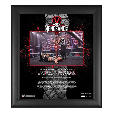 Io Shirai NXT TakeOver Vengeance Day 15x17 Commemorative Plaque – PW ...