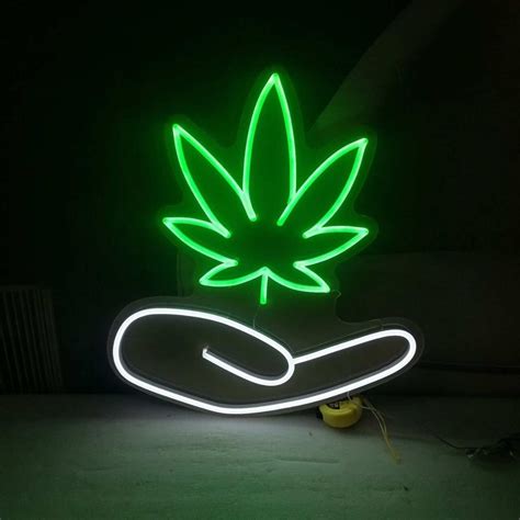 Cannabis LED Neon Sign / Marijuana Leaf Light Neon Sign / Weed | Etsy