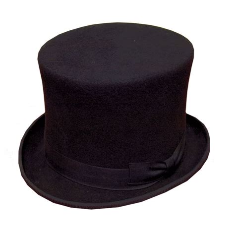 Wholesale top hats-E16/56-Black felt top hat 56cm - SSP Hats