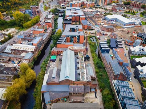 View of Kelham Island Museum in Sheffield, Industry and Steelmaking History Museum with ...