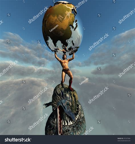 Atlas Atlas Holds Earth After He Stock Illustration 76167946 | Shutterstock