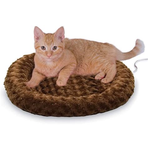 Heated Cat Pad with Orthopedic Foam Base