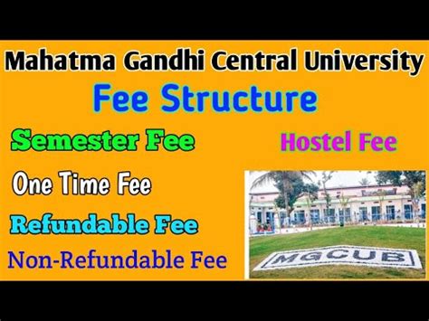 Mahatma Gandhi Central University Fee Structure | Semester-Wise Fee ...