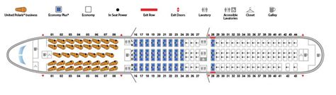 United Airlines Fleet Boeing 767 400ER 764 Seat map 39201 configuration | United airlines ...