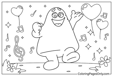 Grimace Shake Coloring Page - Free Printable Coloring Pages