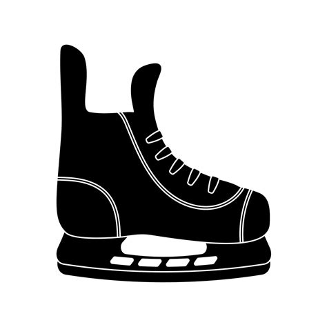 Black silhouette of winter hockey skates. vector illustration 13648926 Vector Art at Vecteezy