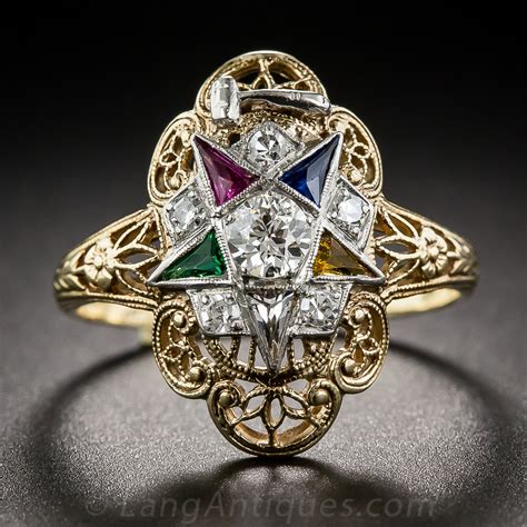 Order of the Eastern Star Masonic Ring