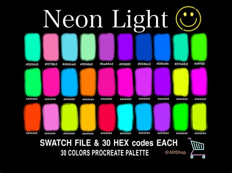 Neon Light Color Palette Graphic by AfifShop · Creative Fabrica