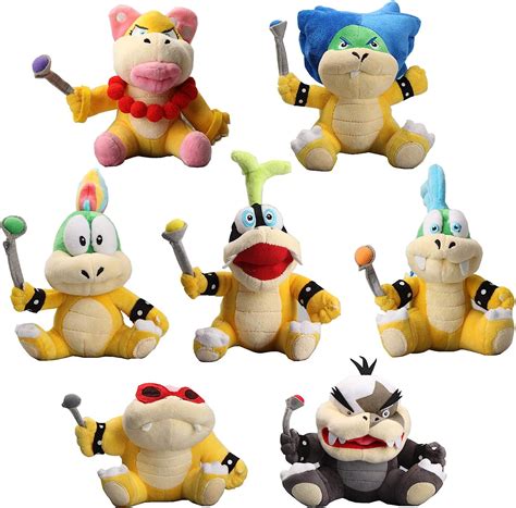 TV & Movie Character Toys Super Mario Koopalings Roy Morton Ludwig Lemmy Koopa Iggy Plush Doll ...