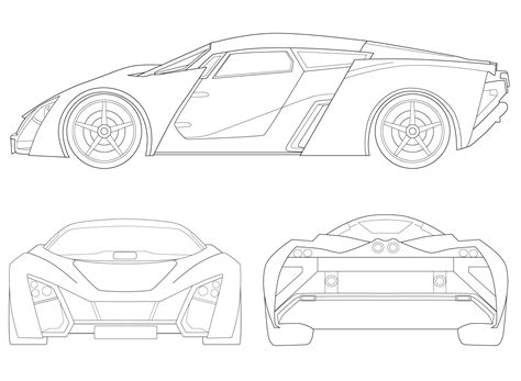 Marussia B2 Blueprint - Download free blueprint for 3D modeling