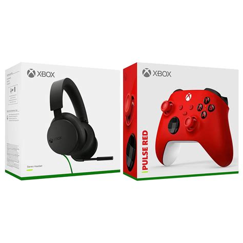 Microsoft Xbox Stereo Wired Headset and Wireless Controller Bundle ...