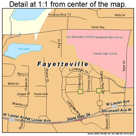 Fayetteville Georgia Street Map 1328968