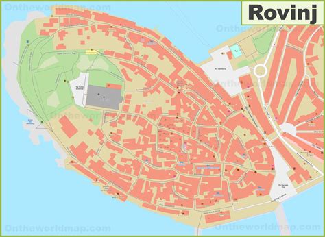 Rovinj old town map - Ontheworldmap.com