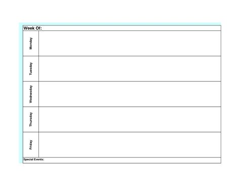 Monday To Friday Monthly Calendar | Calendar Template Printable