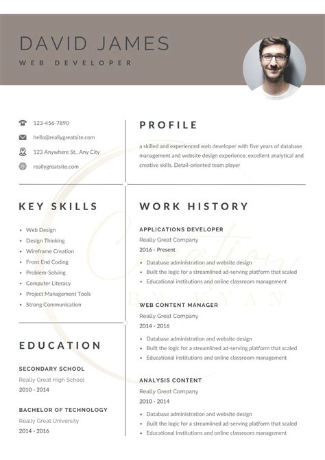 CV Template, Professional Modern Resume Template for Pages, Word & Google Docs, Clean Modern ...