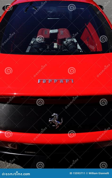 Ferrari back view editorial photo. Image of horse, luxury - 15593711