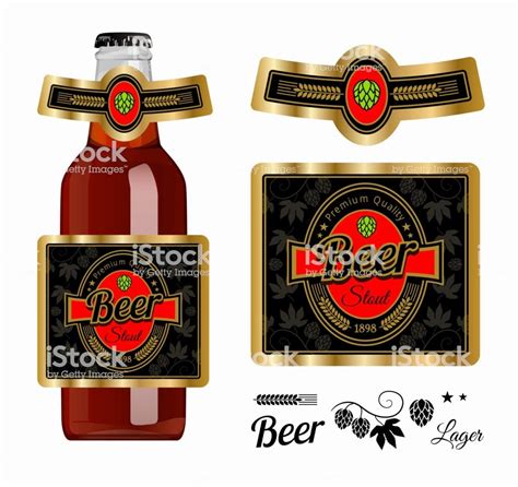 Beer Bottle Neck Label Template Best Of Beer Label Template with Neck Label Stout Beer Vector ...