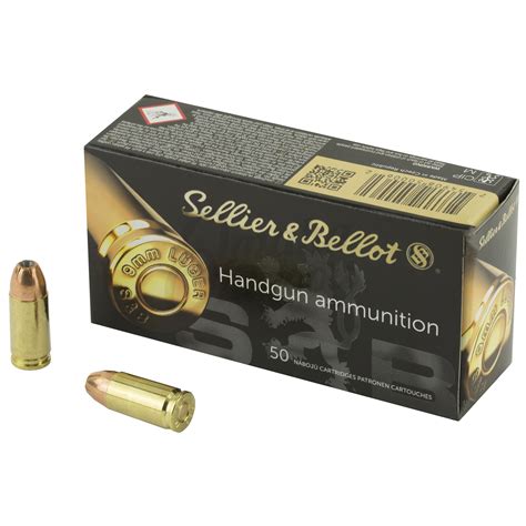 Sellier & Bellot 9mm 115 Grain JHP 50 Rounds - Omaha Outdoors