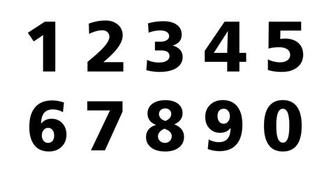 1 Inch Printable Block Numbers Free Printable Numbers, Printable ...