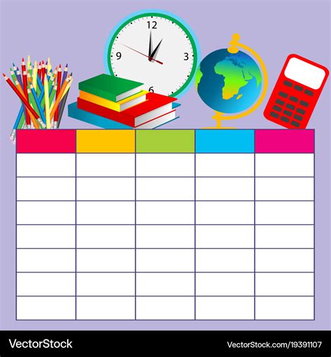 School Schedule Template – denah