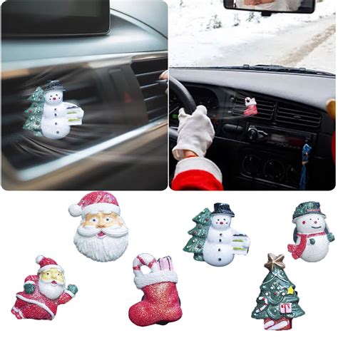 ZAROYEAX Christmas Decorations Christmas Car Aromatherapy Clip Car Air Conditioning Vent ...