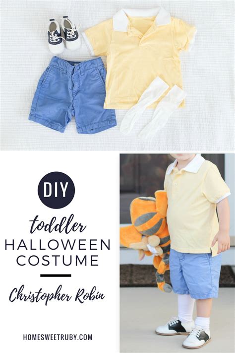 DIY Toddler Halloween Costume :: Christopher Robin - Home Sweet Ruby