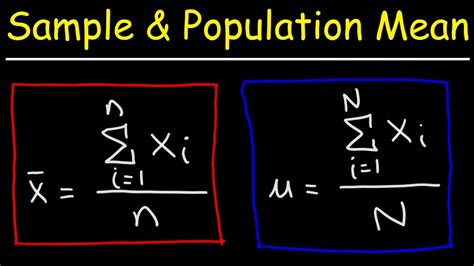 Sample Mean and Population Mean - Statistics - YouTube