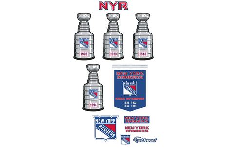 New York Rangers Stanley Cup Collection Wall Decal | Shop Fathead® for ...