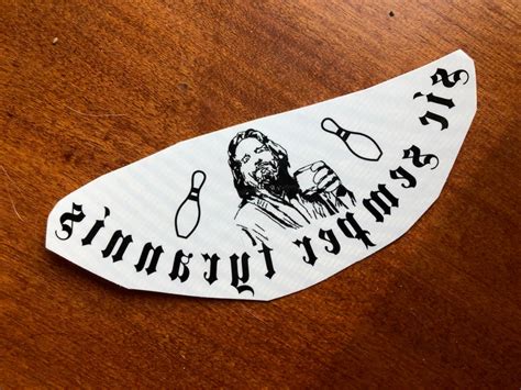 SIC SEMPER TYRANNIS Big Lebowski Temporary Tattoo Gothic | Etsy