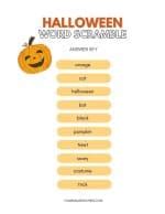 Free Halloween Word Scramble Printable » Homemade Heather