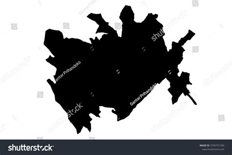 Black Silhouette Map City Zahle Lebanon Stock Vector (Royalty Free ...