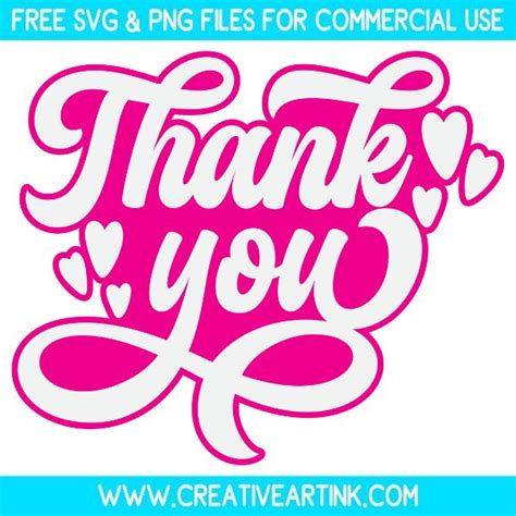 Thank You Clipart SVG – Free SVG Files | Creativeartink.com