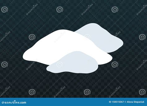 Snow Pile Set. Ice Winter Design. White Blue Design Snow Template Stock ...